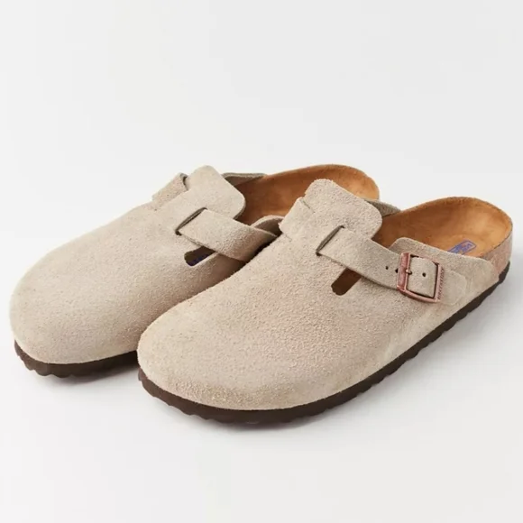 Birkenstock Women's Boston Soft Footbed Suede Clog, Taupe, Retail $169.95 USD - Picture 5 of 14